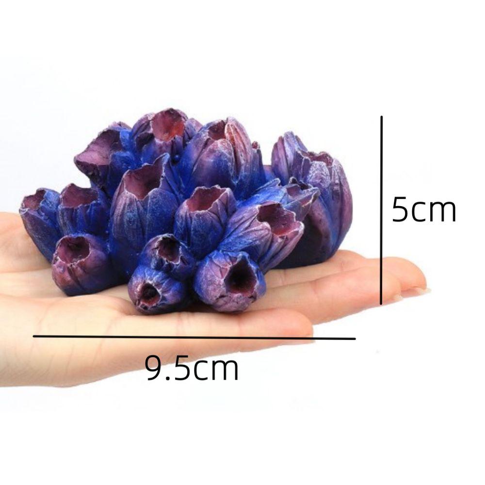 1 шт. Фиолетовый смоляной коралловый полирезиновый аквариумный декор, имитация коралловых украшений для аквариума