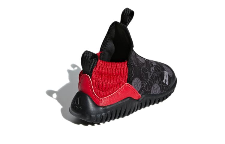 adidas Rapidazen I Устойчивые к истиранию Низкие детские кроссовки Черно-красные Для младенцев и малышей G28456