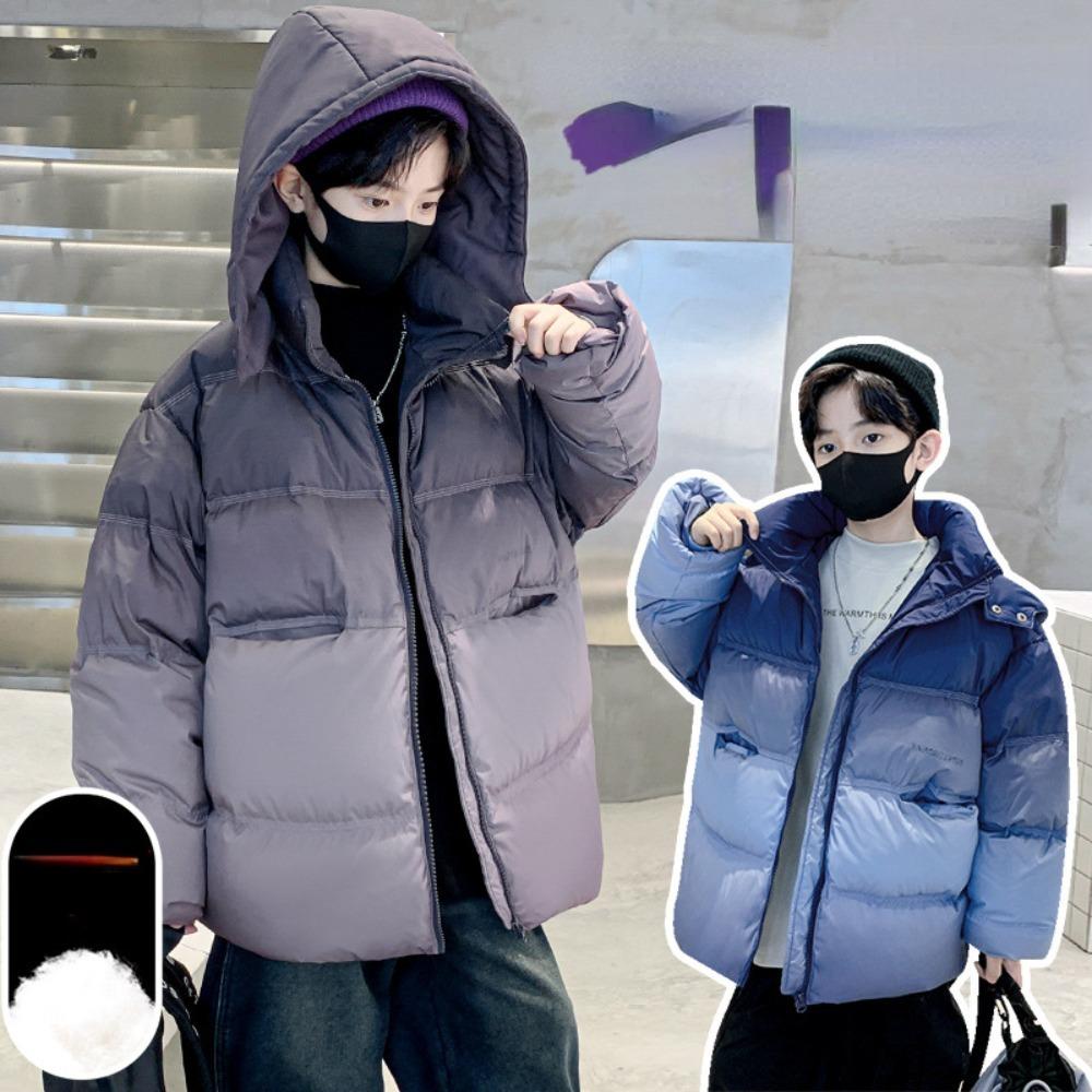Boys' Down Insulation, Thickened Cotton Jacket, Gradient Cotton Jacket, Fashionable and Versatile