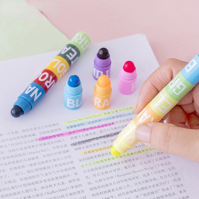 1Pc Mini Bible Highlighters Vintage Candy Colors Pastel Gel Highlighter Pen Markers Graffiti Pen