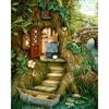 Рукоделие Кролик Домик В Дереве Diy Алмазная Картина 3D Декоративная Картина Ручной Работы Вышивка Крестом