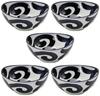 Mino Ware Овальная маленькая миска Набор из 5 тарелок Naruto Arabesque приблизительно. Ширина 13,5 x Глубина 13 x Высота 6,4 см Набор столовых приборов Керамика Микроволновая печь