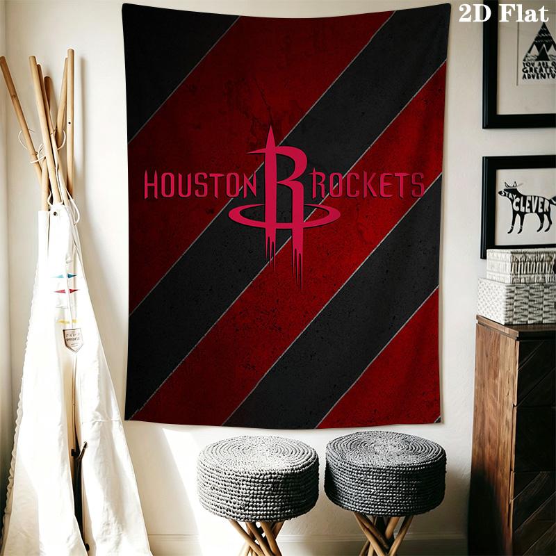 Houston Rockets Logo Artwork Threepiece Set 1 Duvet Cover 2 Pillowcase Without Core Duvet Cover And Pillowcase Bedding Set