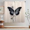 Иллюстрация бабочки Шторы для ванной комнаты для гостиной Тюль для кухни Шторы 2 шт. Шторы для окон Тканевые шторы Шторы