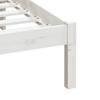 Solid Wood Bed Frame White 180x200 cm