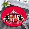 Круглый ковер с принтом Sunderland AFC, Нескользящий моющийся круглый ковер для гостиной, спальни, игровой комнаты, Декор для спортивных болельщиков, Подарок на праздник, день рождения