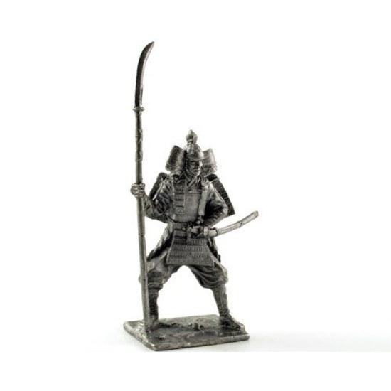 Samurai 11th-13th century. Metal sculpture. Collection 54mm (1 32 scale) miniature figure. Tin toy soldier.