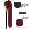 MERISIHAIR Длинные прямые волосы, хвост, плюс длинный парик, термостойкое волокно, натуральная заколка для волос, женский специальный приподнятый хвост
