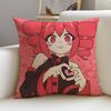 Cute KKasane Teto AnimeS Cushion Cover Breathable and skinfriendly linen pillowcase square removable and washable cushion