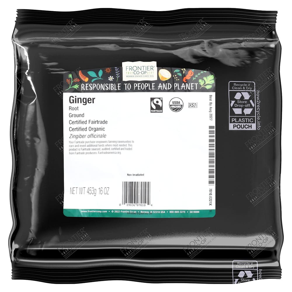 Frontier Natural Products Порошок корня имбиря 453 г (16oz)