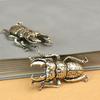 Retro Brass Simulation Beetle Desktop Small Ornament Pure Copper Small Animal Clip Insect Tea Pet Solid Insect Small Copper Ware