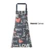 Kitchen Apron Oil Proof Anti-fouling Adjustable Nordic Style Adult Print Cooking Apron for Coffee Shop