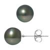 Earrings - - Tahitian Cultured Pearls 8-9 Mm - 925 Silver - 2 Year Warranty - Prestige Case