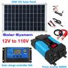 110/220V Solar Power System 20W Solar Panel Battery Charge 30A Controller 6000W Inverter Modified Sine Wave Power Generation Kit