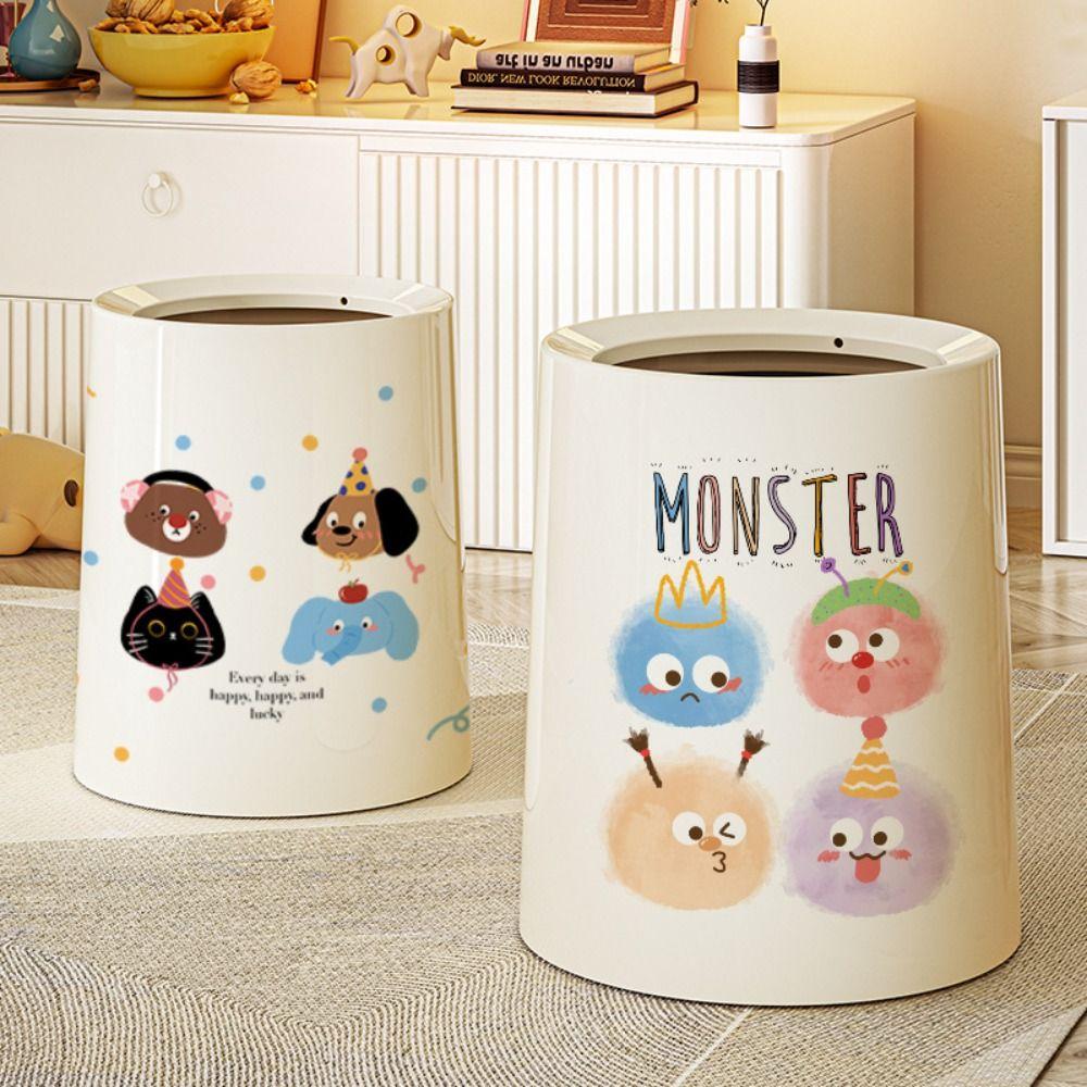 Creative Garbage Bin Cute Paper Basket with Lid Rubbish Bin Toilet