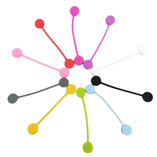 5/10 шт. силиконовые кабельные стяжки магнитные сматывающие зажимы для кабеля стяжки-закрутки органайзер для шнура