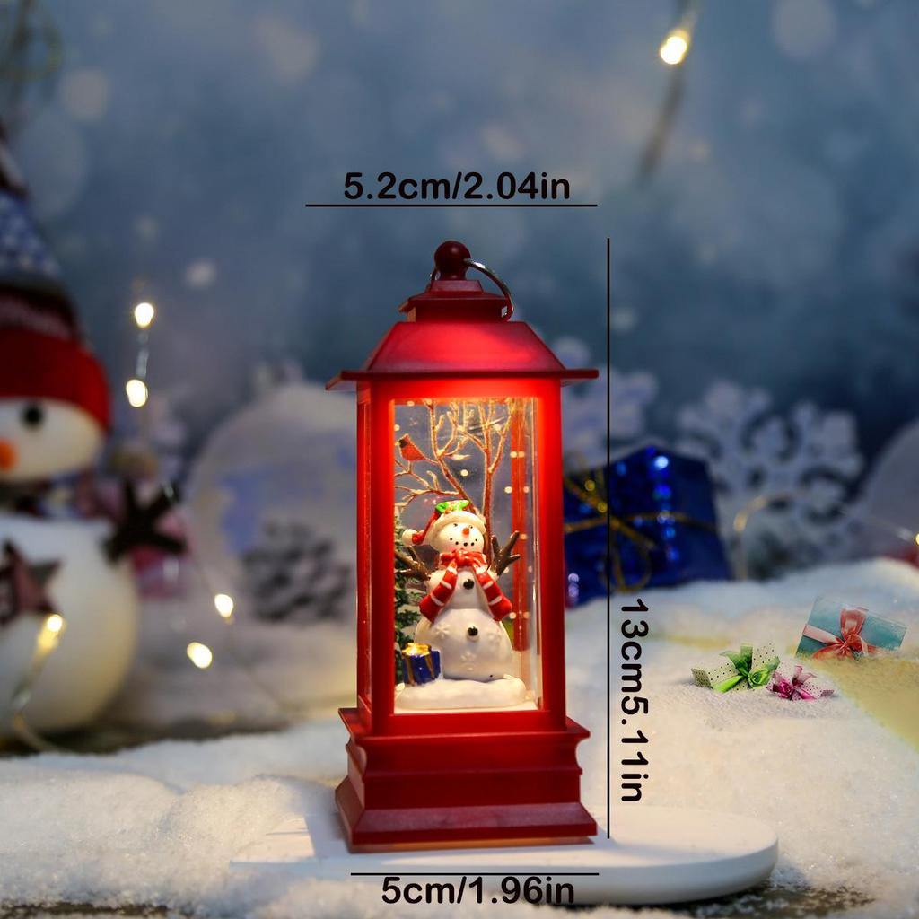 Christmas Festive Lantern: Small Night Light & Table Ornament
