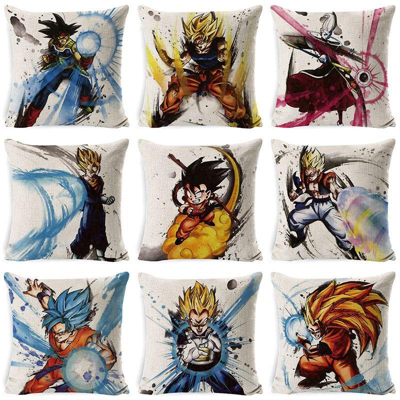 Наволочка Dragon Ball Потрясающая Мультяшная Квадратная Наволочка Для Стильного Дивана Домашний Декор