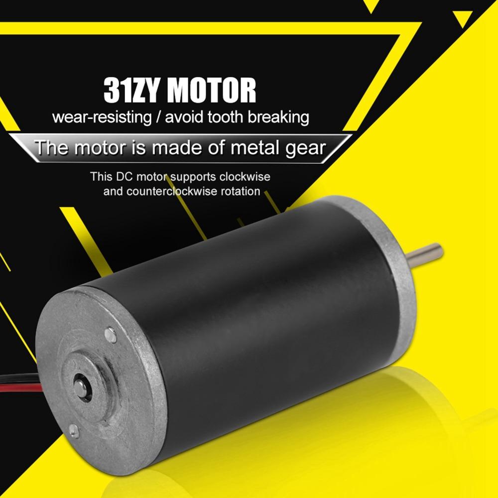 12V Carbon Brush Motor 24V Brushed Electric Motor Reversible Reversible Gear Motor DIY Generator