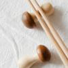 2Pcs Wooden Mushroom Shape Chopstick Holder Kitchen Dining Table Decoration Chopstick Rest Spoon Fork Knife Holder