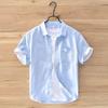 Men's Trendy Korean Style Short-Sleeve Oxford Shirt - Casual, Loose-Fit, Summer Top