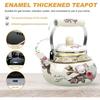 Stove Top Enamel Tea Kettle: Vintage Floral Whistling Tea Pot Farmhouse Water Boiling Pot Household Stove Top Whistling Tea Kettle 2. 5L