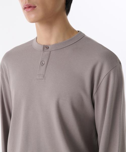 Musinsa Standard Хлопковый модальный комплект пижамы с воротником- Henley и длинным рукавом [Отправка из Кореи] 100% Оригинал