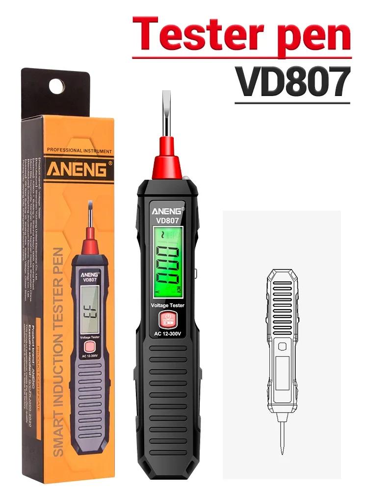 ANENG VD807 One-word Electric Pen Tester NCV Sensor AC 12-300V Non-contact Wire Detector Tools  Induction Portable 50/60Hz Smart