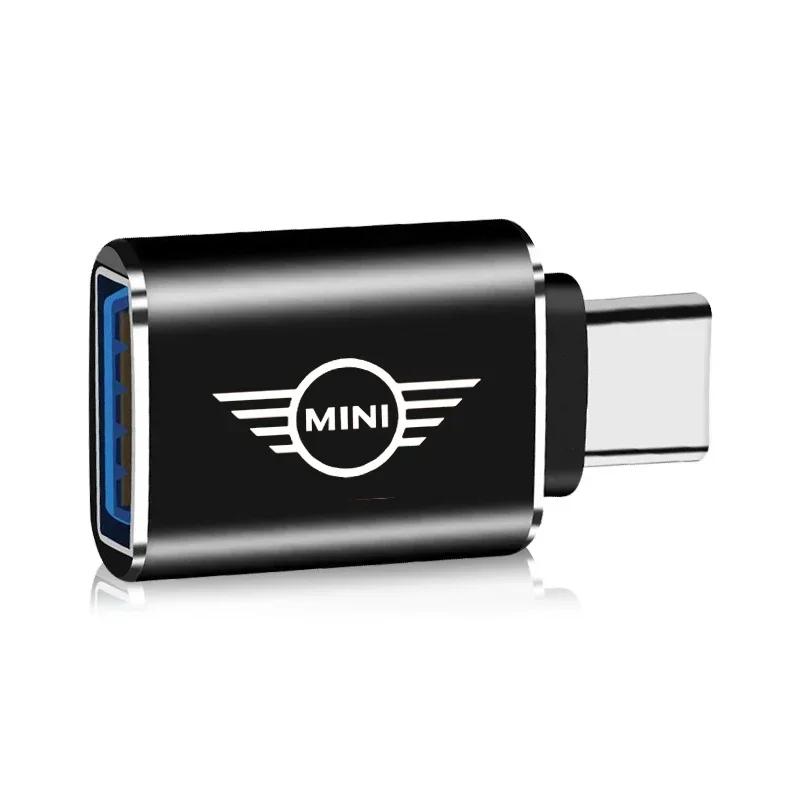 CCJ1 For Bmw Mini Car Type-C To USB 3.0 Interface Mini Converter Charging Adapter Rline logo For MINI Cooper Fridge One F56 R56 R57 R