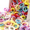 100pcs Women Girls Colorful Nylon Elastic Hair Bands Ponytail Hold Small Hair Tie Rubber Bands Scrunchie Hair Accessories