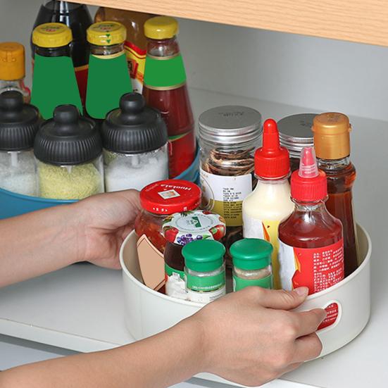 Отличная кухонная тарелка для хранения большой емкости из полипропилена, стабильный многоразовый вращающийся лоток для хранения