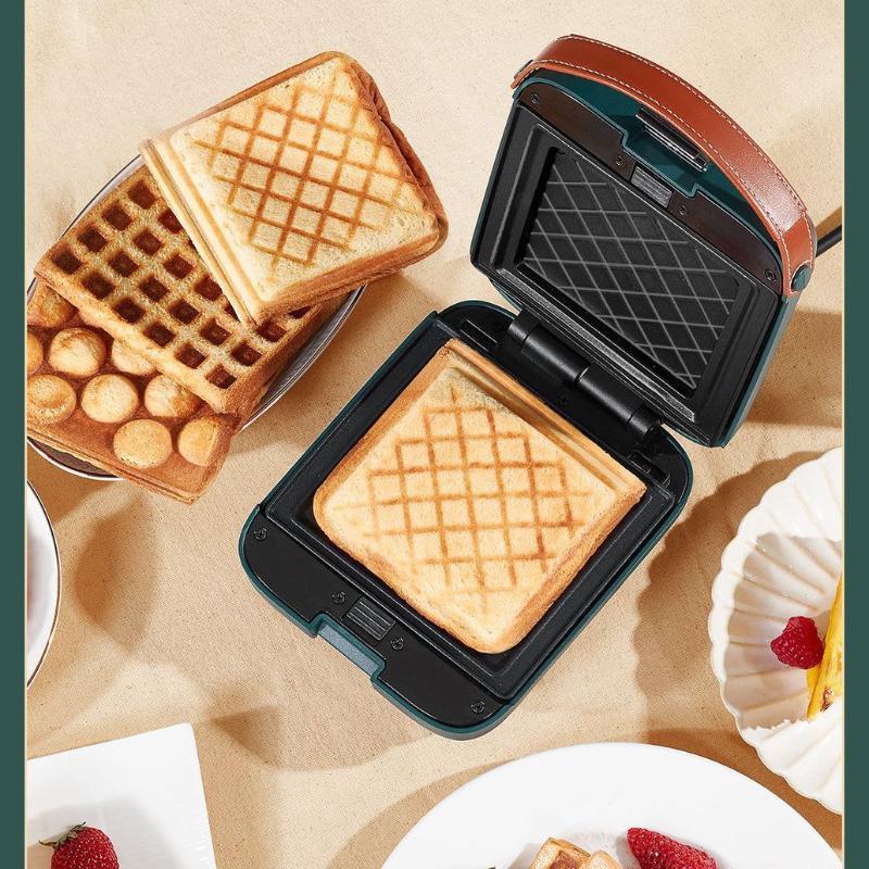 Electric Sandwich Maker Breakfast Machine 3 Mins Fast Breakfast Waffle Maker Toaster Baking Tools Kitchen