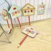 Cute Hand-Woven Fan Portable Decorative Handheld Fans Gift Hand Braided Fan  Photo Prop