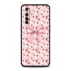 Мягкий ТПУ Чехол для Realme 11 10 9 Pro Plus GT2 GT3 GT5 C21 C25 C35 C53 C55 C67 Pro 5G Ударопрочный Чехол для Телефона Розовый Бант с Узором Банта