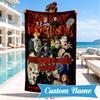 Custom Name Horror Movie Characters  Beach Towel Microfiber Beach Towel, Lightweight and Quick-Dry, for Summer Travel, Swimming Pool Gift