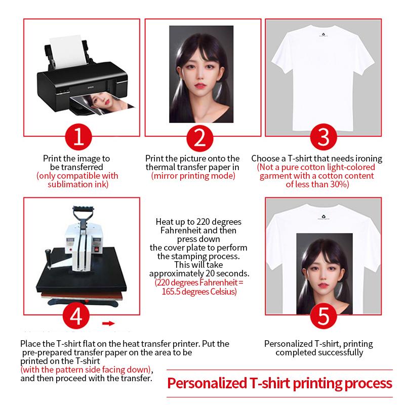 MINI Photo Paper A4 A3 100gsm PET Film Sublimation Transfer Paper for DTF Print on Clothes Digital Printing