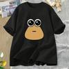 Hungy Pou Uwu Графические футболки Смешной принт Оверсайз Женские топы Футболка Одежда Уличная мода Короткий рукав Футболка Топы Харадзюку