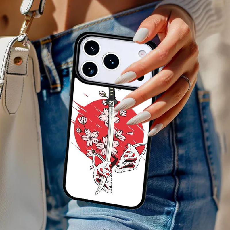 Чехол для телефона Japanese Samurai Katana для iPhone 17 Air 14 15 13 12 Max Чехол для Apple 14 15 16 16e 11 Pro Max Plus