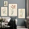 Скандинавское ретро-искусство картина на холсте с изображением растений эволюция цветов Популярная наука Плакат гостиная коридор украшение дома фреска без рамки