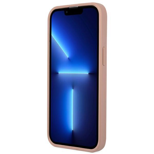 Etui do iPhone 13 Pro 6,1" Guess Różowe Saffiano z Logiem