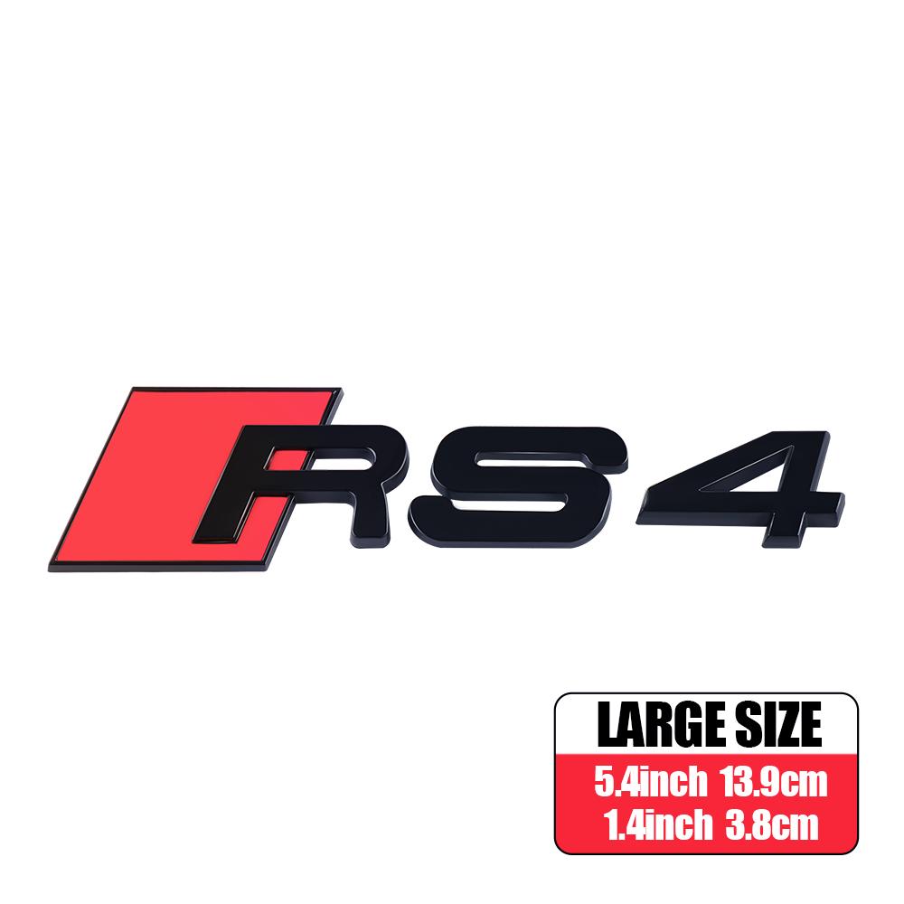 3D ABS RS3 RS4 RS5 RS6 RS7 RS8 Emblem Car Body Rear Trunk Decoration Stickers Accessories For Audi A4 A6 C7 8V B6 B7 Q7 B8 A3 8P