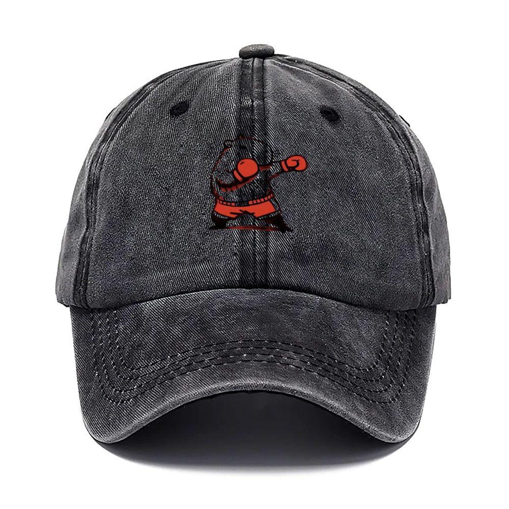 Кепка-бейсболка в стиле ретро, потертая, с принтом «Боксирующий медведь», легкая, унисекс, для повседневного ношения, для улицы