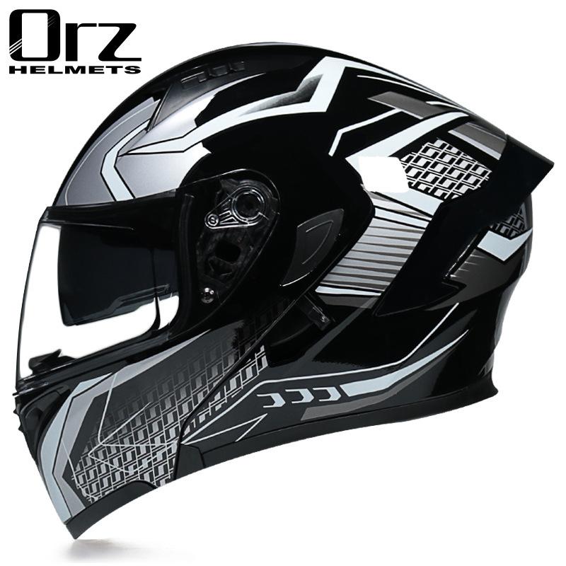 Motorcycle Helmets Men's and Women's Unveiling Helmets Full Helmets Tail Rider Bluetooth Locomotive Men's and Women's Winter Personality Electric