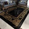 Light Luxury Black Gold Carpets for Living Room Non-slip kitchen floor carpet Modern Large Area Rugs Lounge Rug Washable Mat