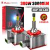 3D 360 D3S D1S Светодиодные фары Canbus 1:1 Светодиодная лампа Turbo LED для автомобиля, 30000 лм, 300 Вт, HID D2S D4S D8S D1R D2R D3R D4R, Plug&Play