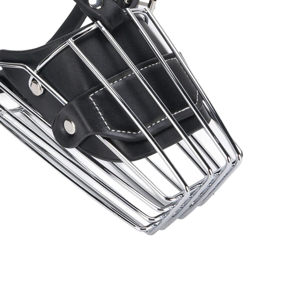 Adjustable Strap Metal Basket Muzzle Iron Frame Bite Proof Muzzle Anti Eat Muzzle Walking Outside