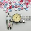 100шт круглые разноцветные полосатые деревянные пуговицы в клетку DIY аксессуары