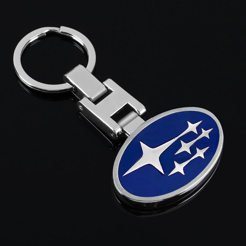 Car Keychain Car Emblem Gift with Key Ring Auto Accessories For Subaru Forester Crosstrek Outback Impreza XV Tribeca Ascent Legacy Levorg Mpreza