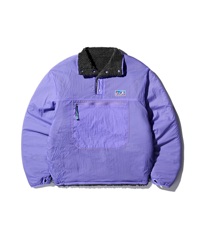 MADDEN Sherpa Reversible Pullover Jacket Charcoal