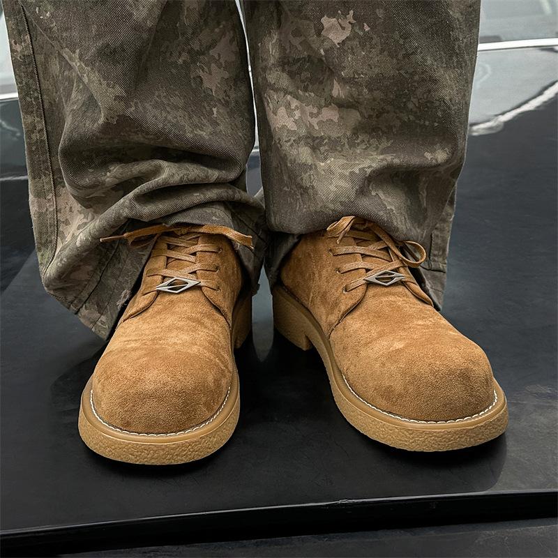 Обувь Paris Mickey Derby, пара универсальных повседневных кожаных ботинок на платформе, низкие сапоги из ревеня для мужчин 14433-JX